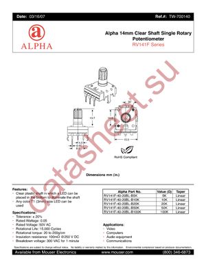 RV141F-40-20BL-B100K datasheet  